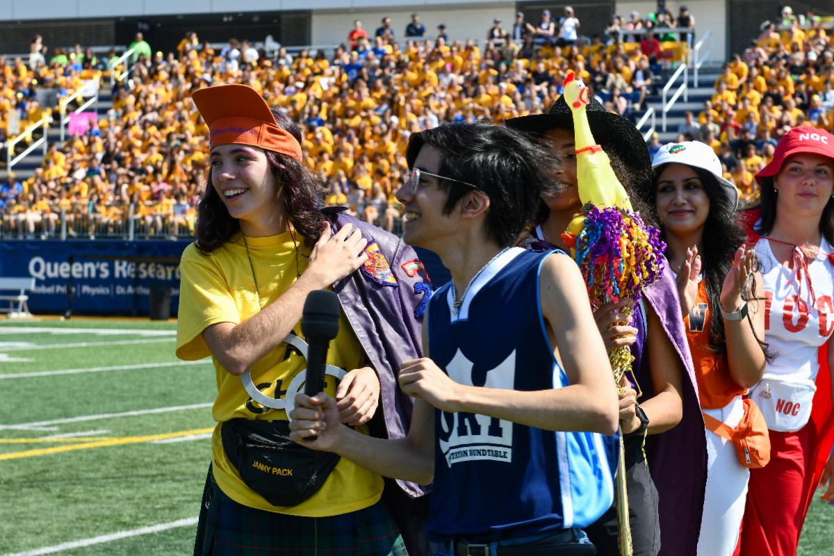 Orientation leaders gather at Richardson stadium