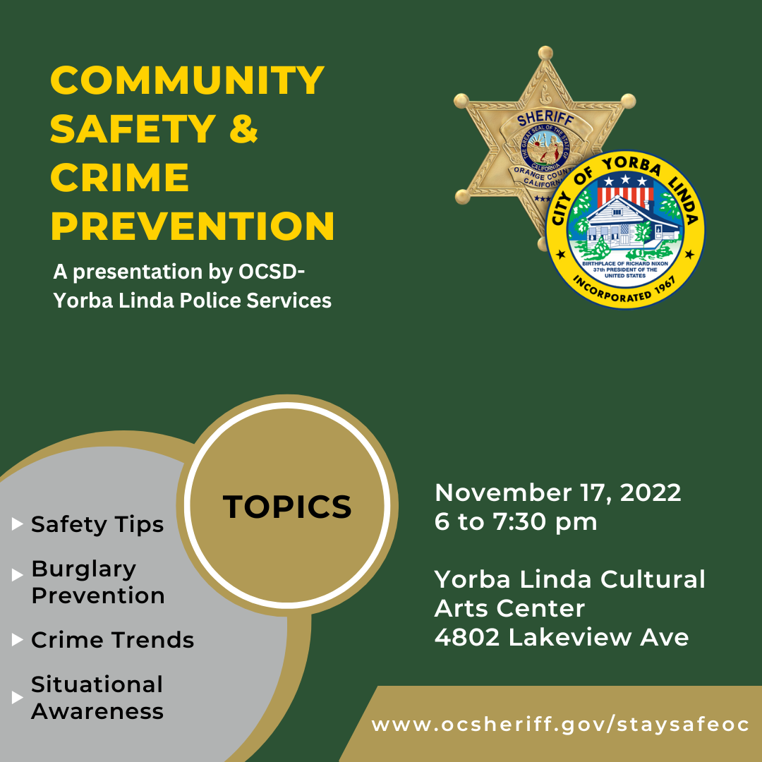 crime prevention presentation flyer