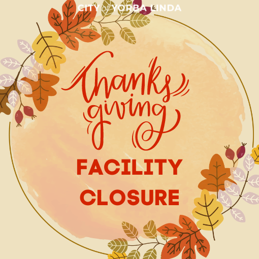 Thanksgiving facility closure with fall leaves
