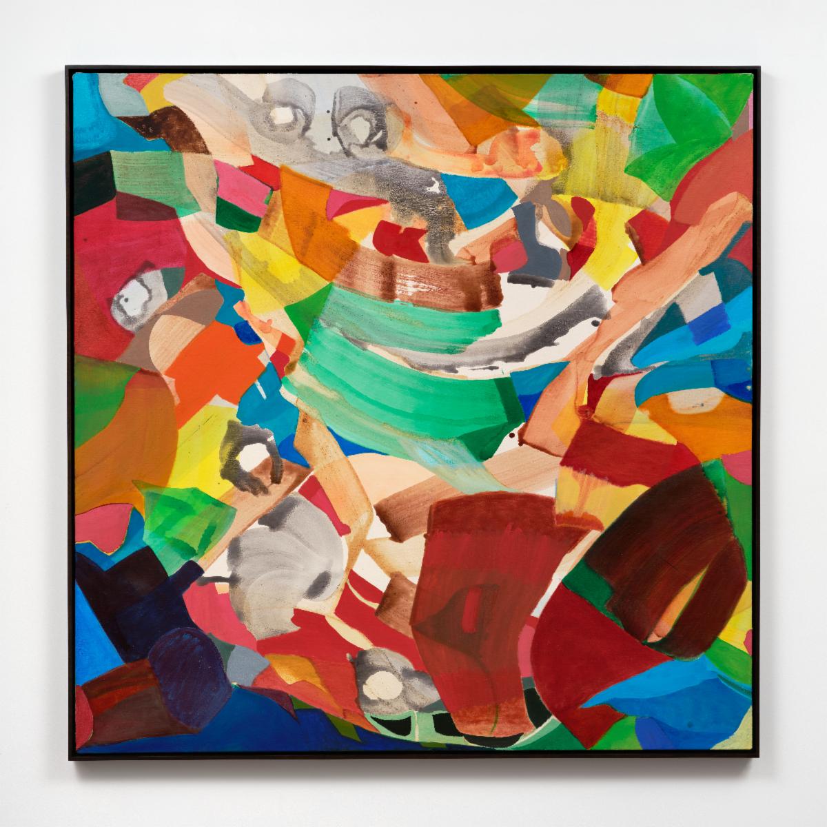 Marley Freeman, filled just now quite full of loving being in myself, 2025, oil and acrylic on linen, 54 x 54 inches (137 x 137 cm).