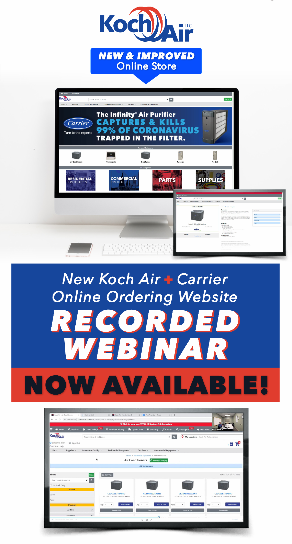 Missed the Overview of the NEW Koch Air/Carrier Online Ordering site