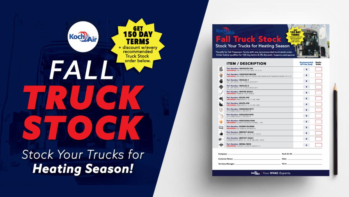 Don’t miss out! Stock your truck with essential heating season parts
