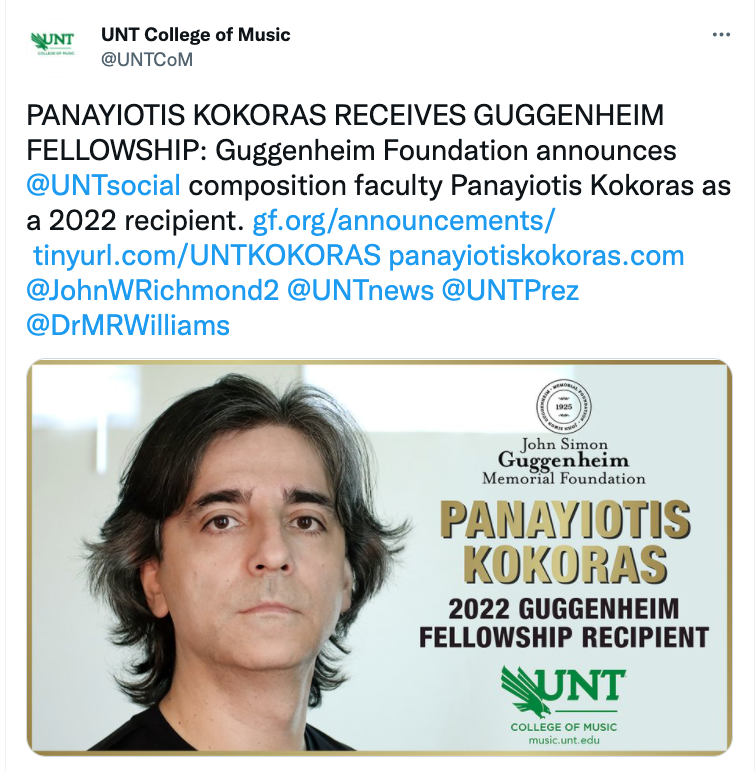 2022 Guggenheim Fellow tweets