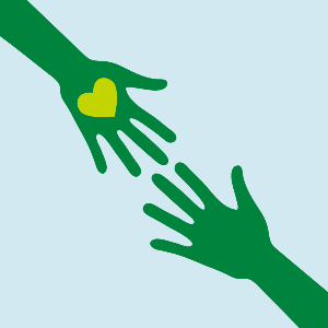 Hands reaching out to each other