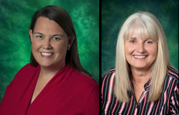 UNT portraits of Sarah Moore and Cindy Watson