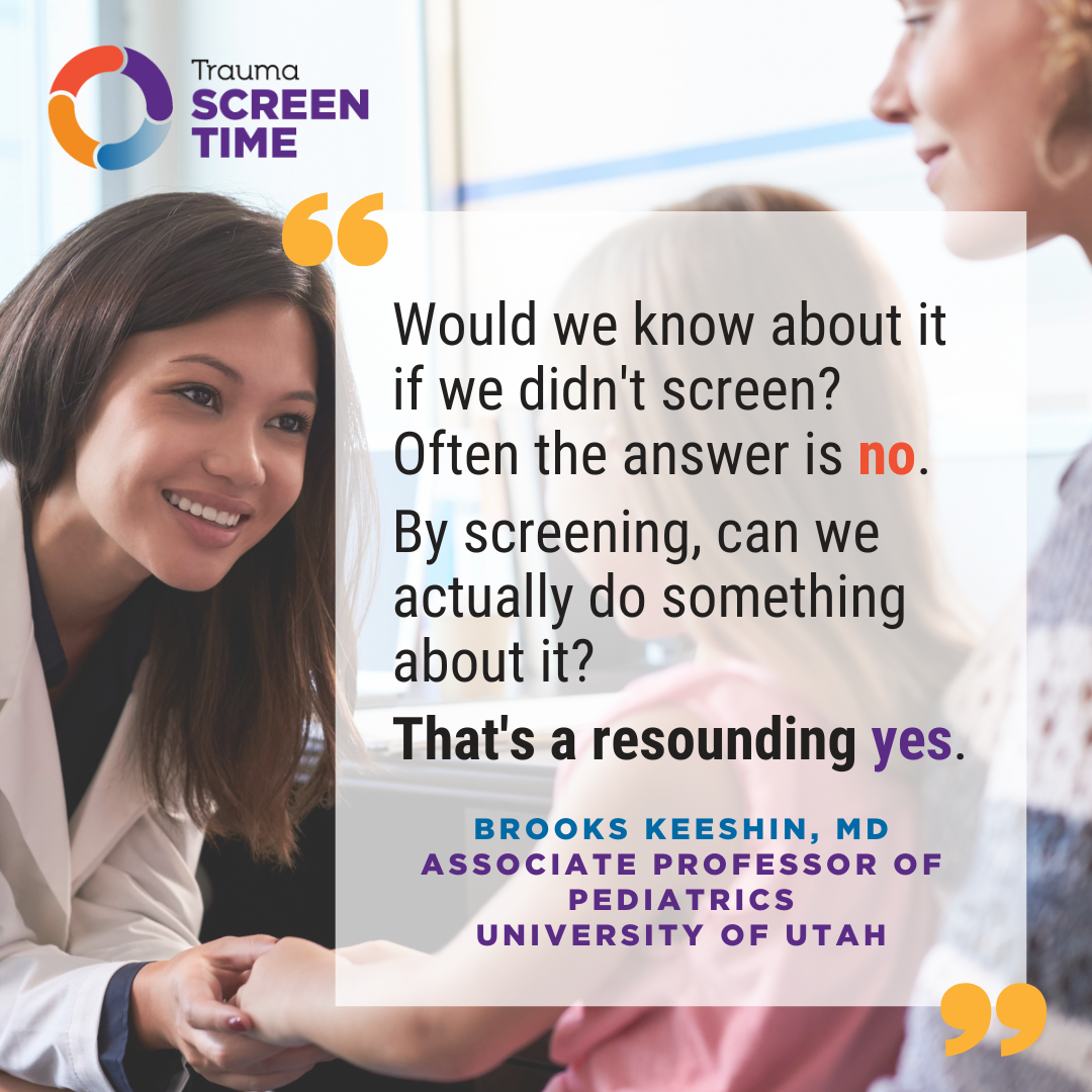 Quote from Brooks Keshin, MD, reading "Would we know about it if we didn't screen? Often the answer is no. By screening, can we actually do something about it? That's a resounding yes."