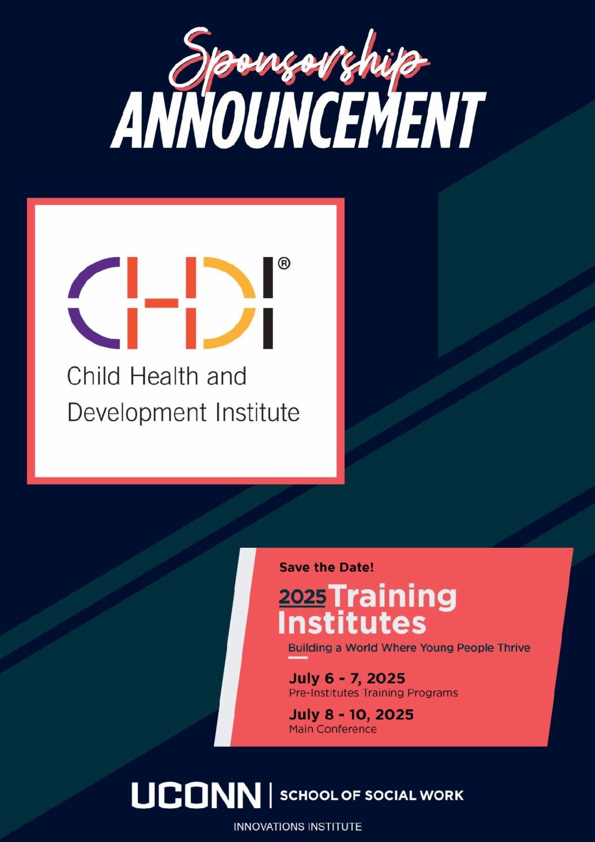 Sponsorship Announcement: CHDI is sponsoring the UConn Innovations Institute's 2025 Training Institutes, set for July in National Harbor, MD! Click to register.