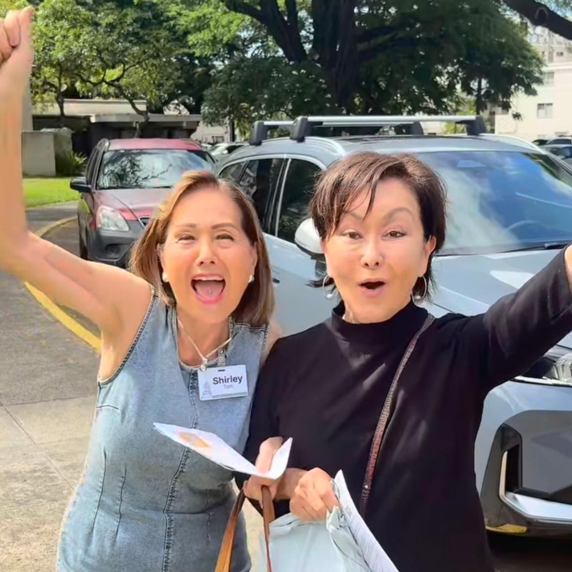 Shirley and Marian screaming