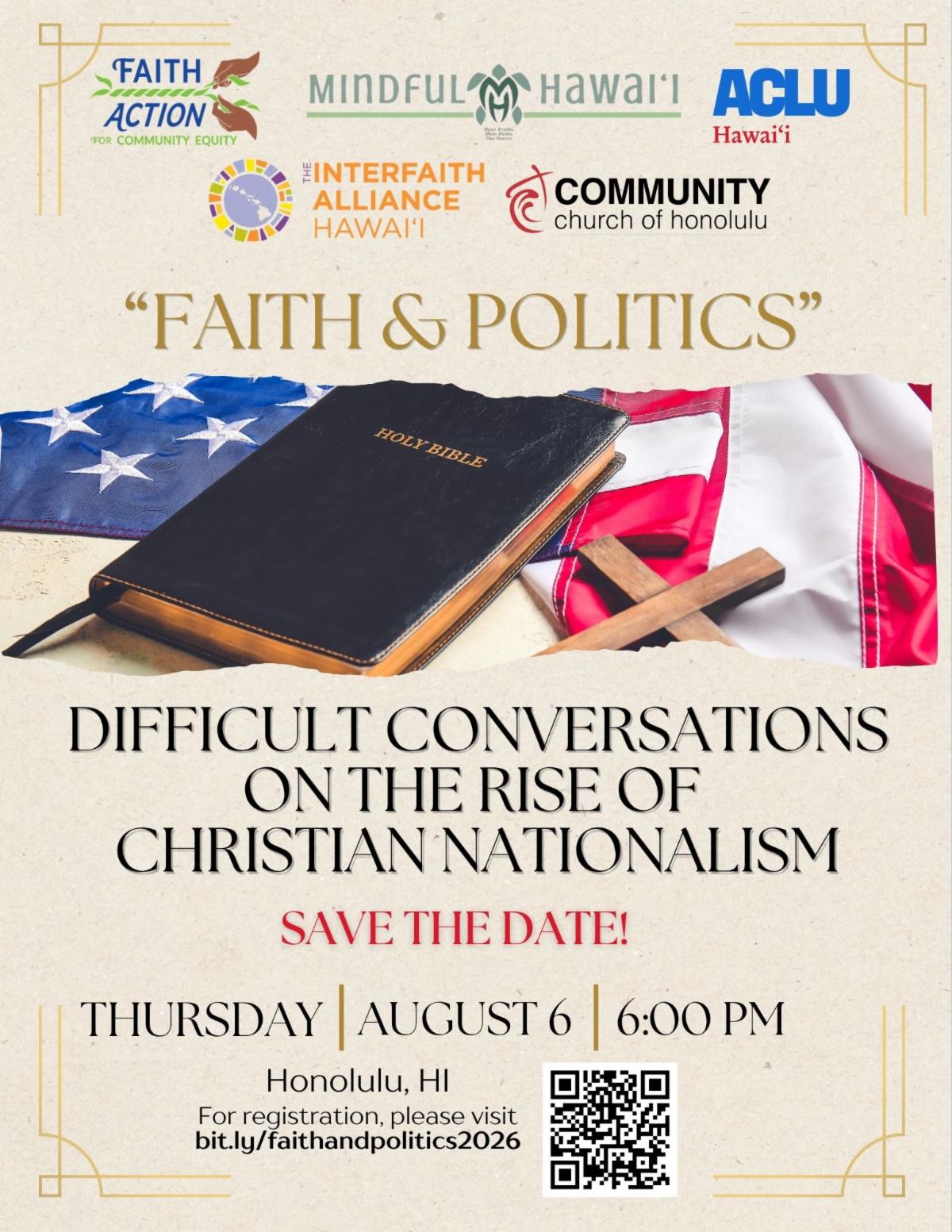 Faith and Politics Discussion