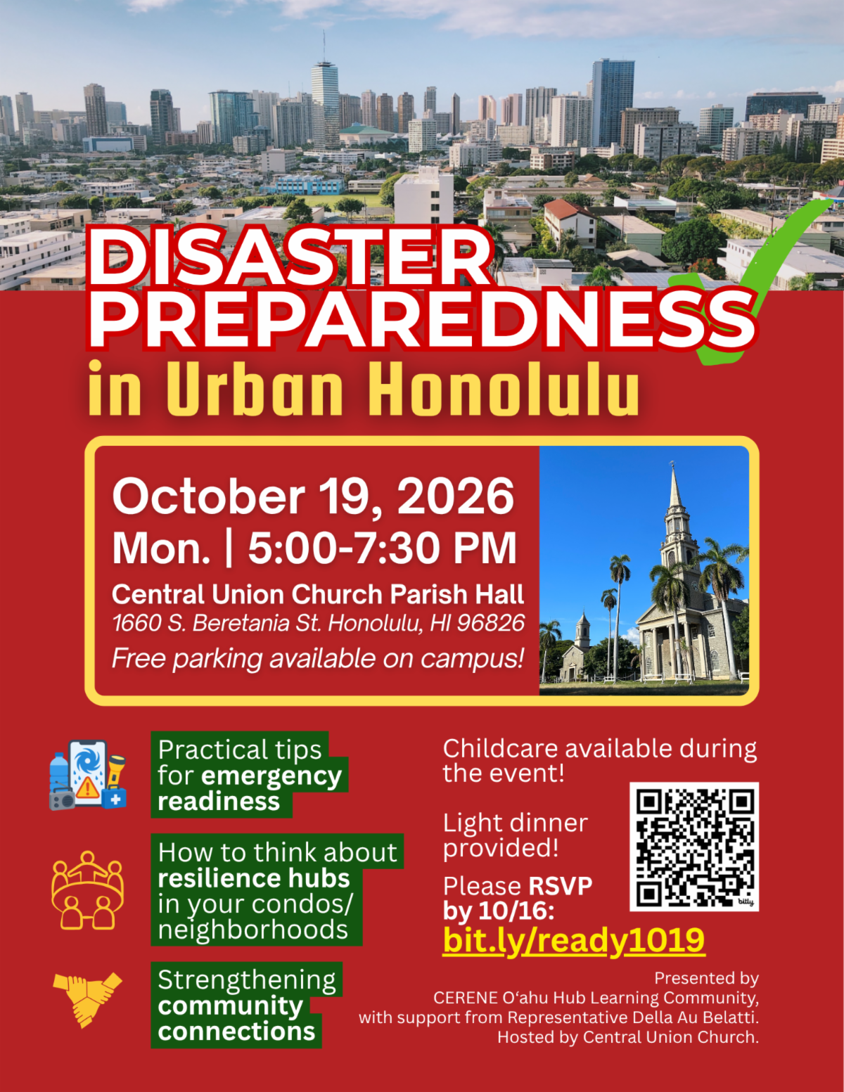 Disaster Preparedness in Urban Honolulu - presentation on October 19