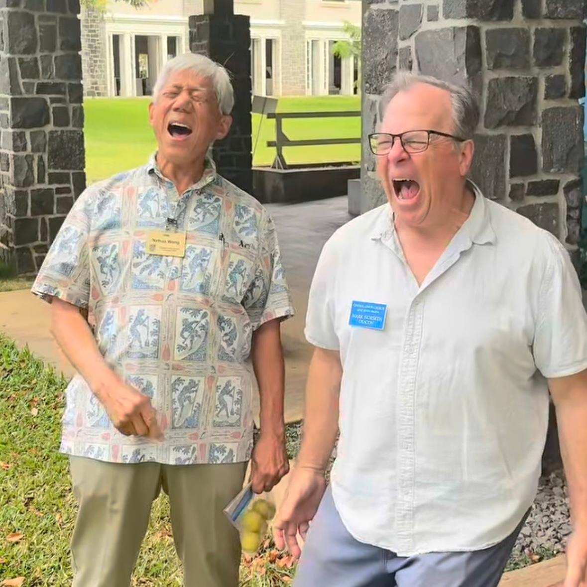 Nate and Mark screaming