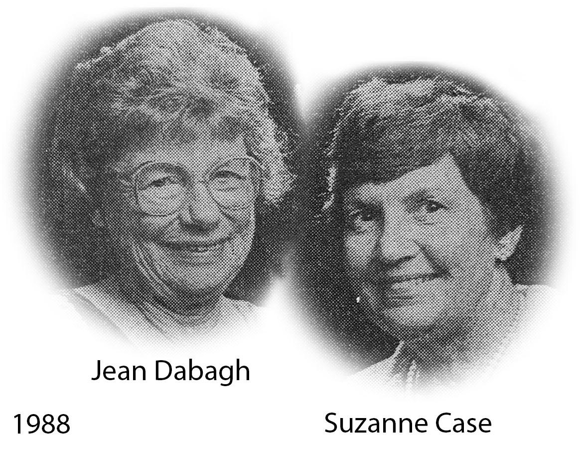 Portraits of Jean Dabagh and Suzanne Case from CUC history archive