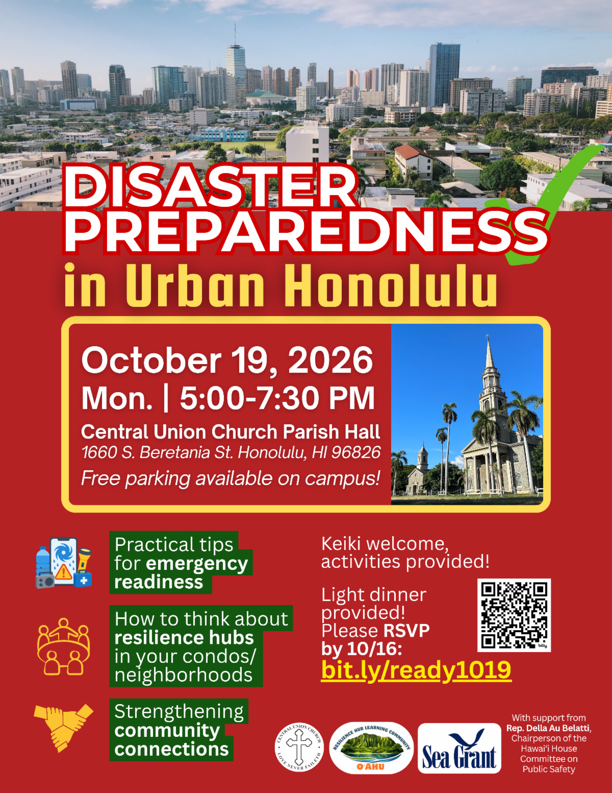 Disaster Preparedness in Urban Honolulu - presentation on October 19