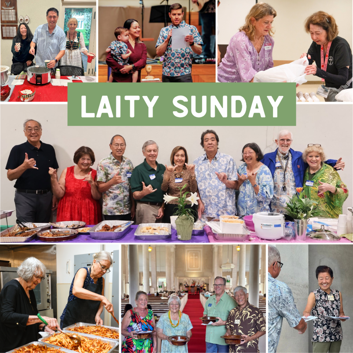 collage of lay members for Laity Sunday