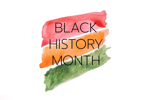 Watercolor red_orange and green stripes on white background_concept of black history month.