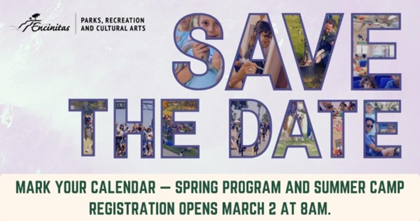 Spring and Summer Camp registration opens March 2 at 8am