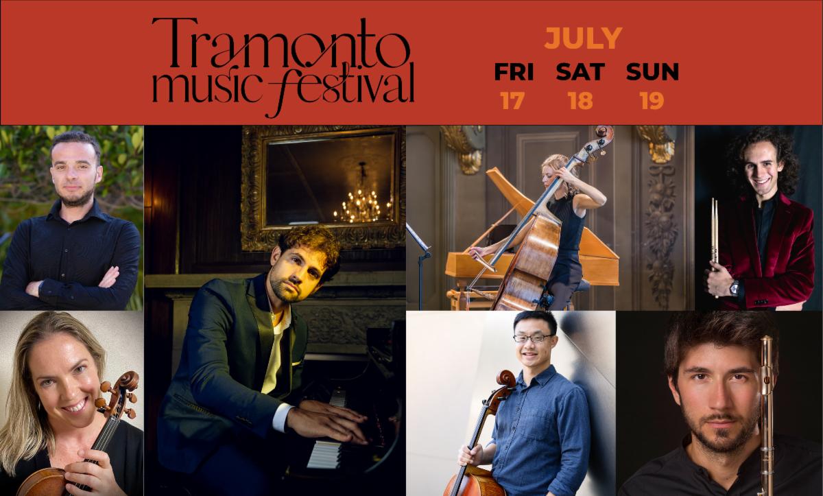 Composite of musician photographs for the 2026 Tramonto festival