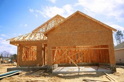 A new build house under construction 