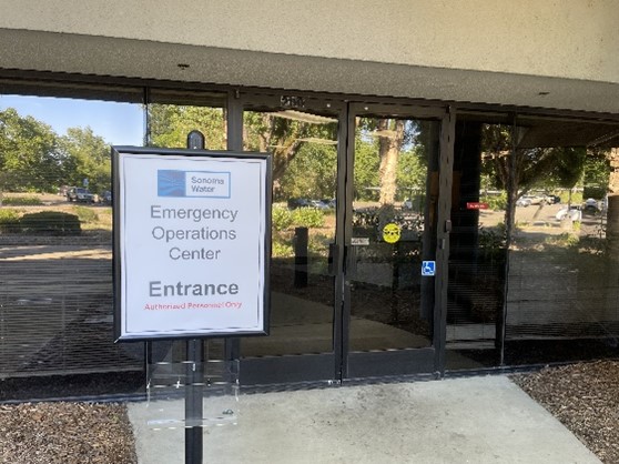 emergency operations center sign