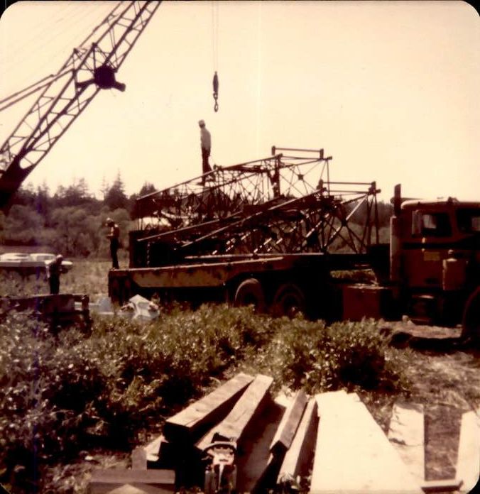 collector well under construction in the 1950s