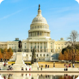 stock photo of the US Capitol Building in Washington, DC, in autumn