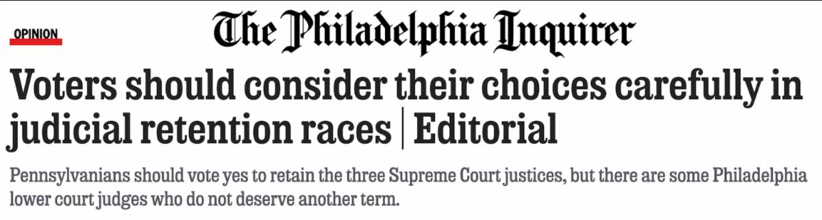 Philly Inquirer Editorial