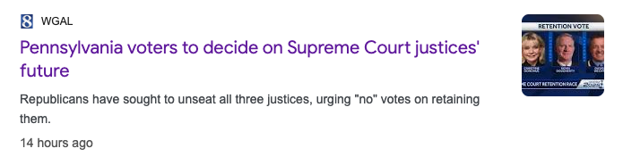 PA Supreme Court race