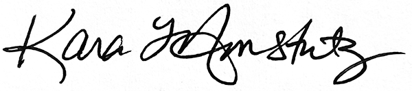 Dr. Kara Amstutz signature