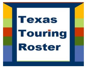 A multicolored graphic reading "Texas Touring Roster."