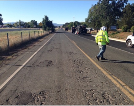Road work in progress