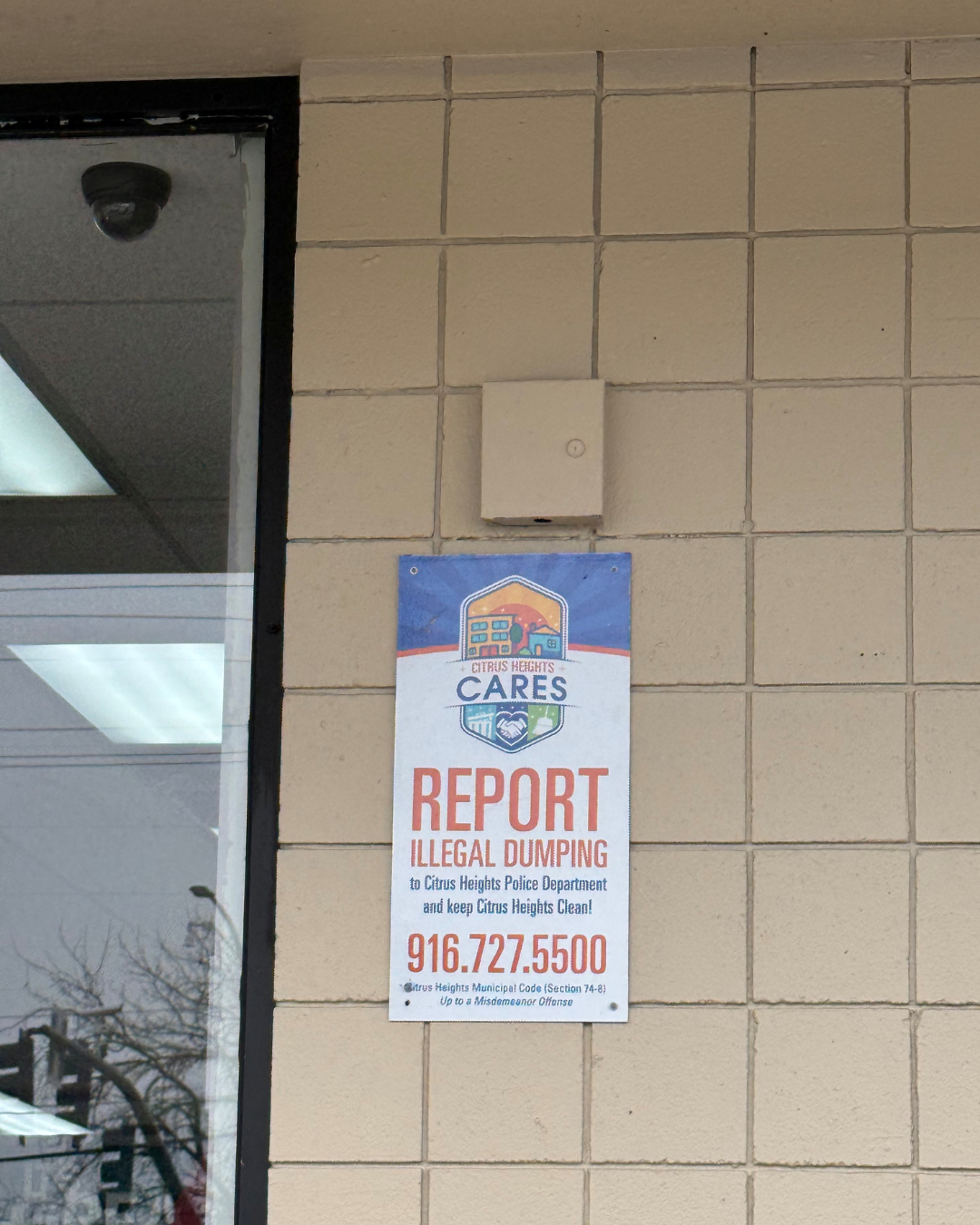 Illegal Dumping Prevention sign graphic