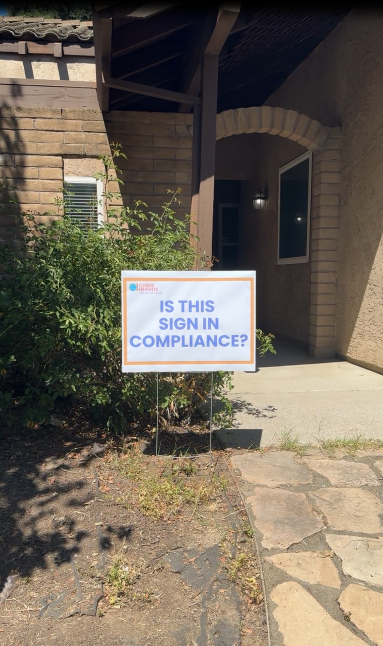 Temporary signs