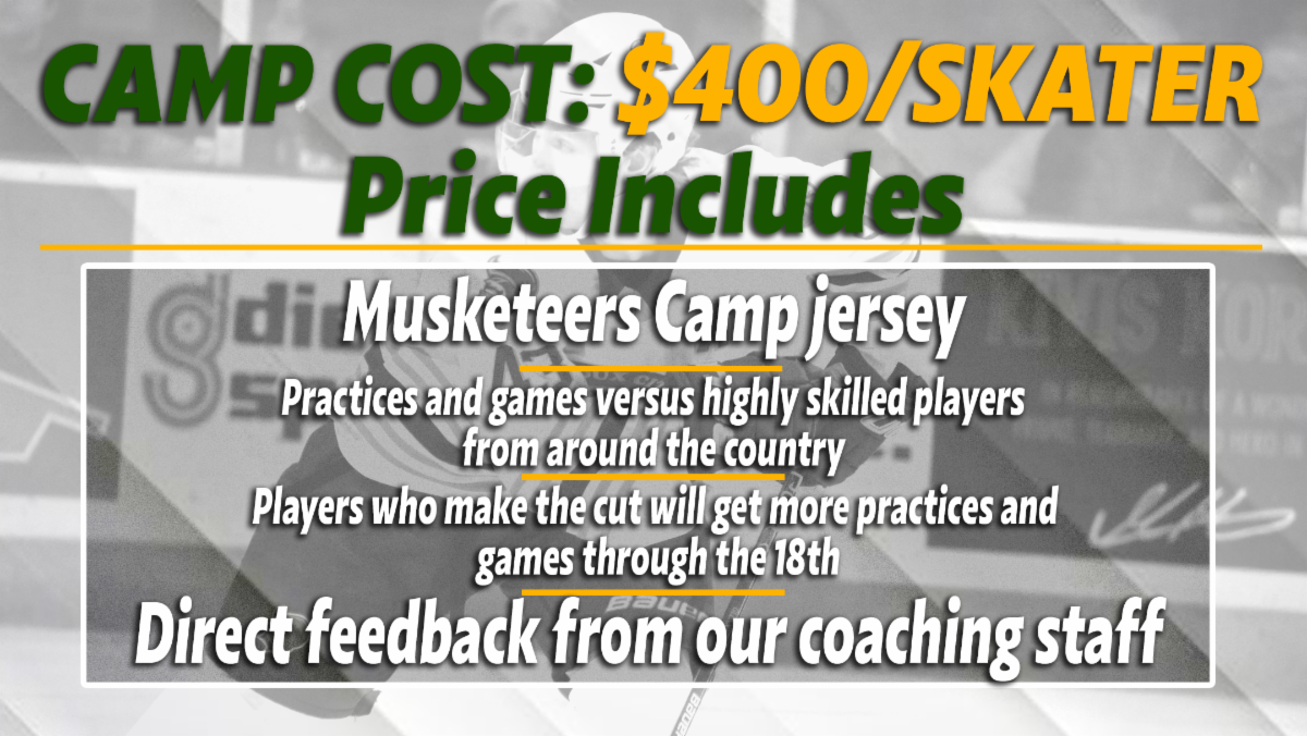 YOU'RE INVITED Sioux City Musketeers 2023 Main Camp