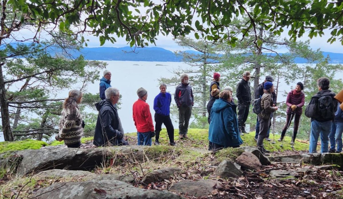 New Year's day walkers at Talking Trees Nature Reserve, by Gertrude Weinert