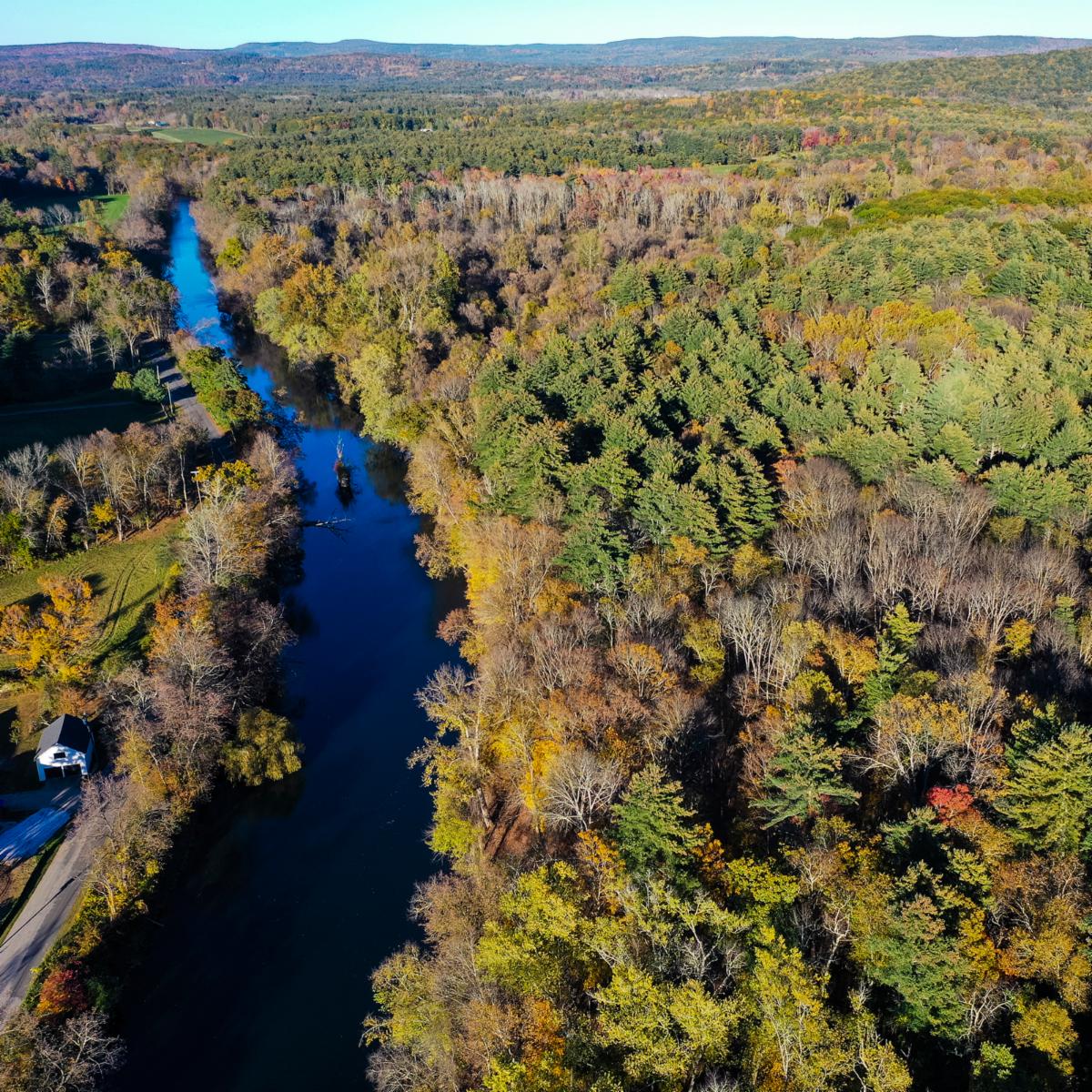 Housatonic River and forest in North Canaan