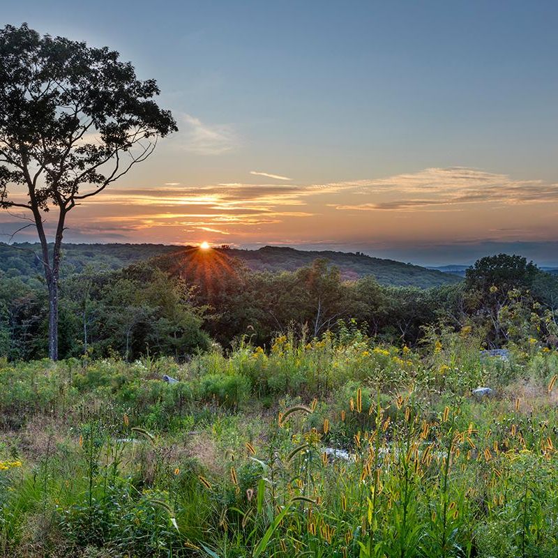 Surdan Mountain vista at sunset