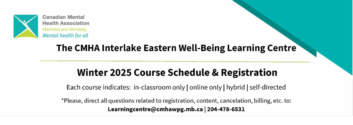 Banner promoting Canadian Mental Health Association Winter Classes.