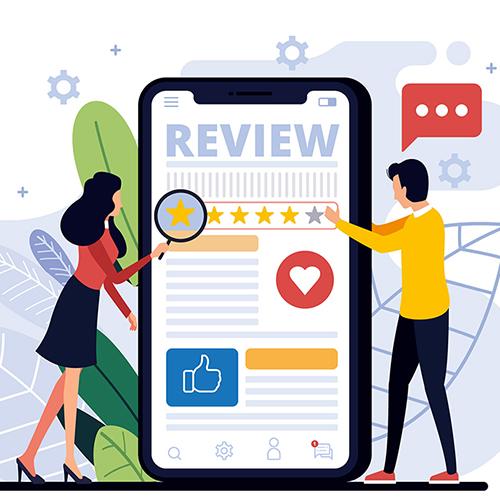 image of online reviews