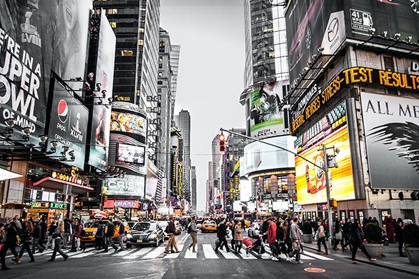 image of ads in times square