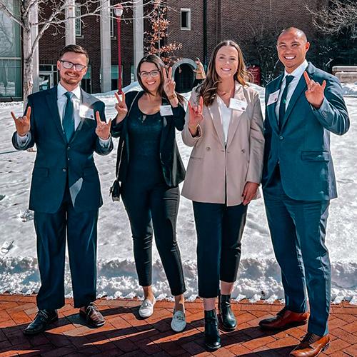 students attending case competition at the university of denver