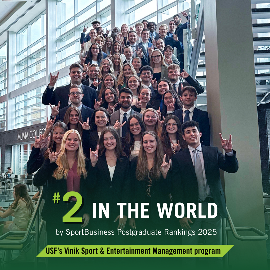 USF Vinik Sport & Entertainment Management program ranked No. 2 in the world