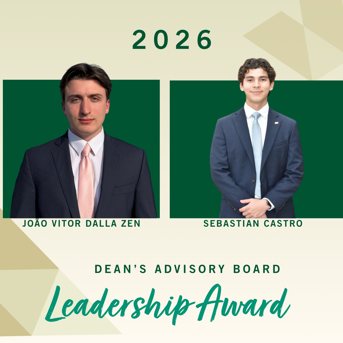 dean's advisory board leadership award winners