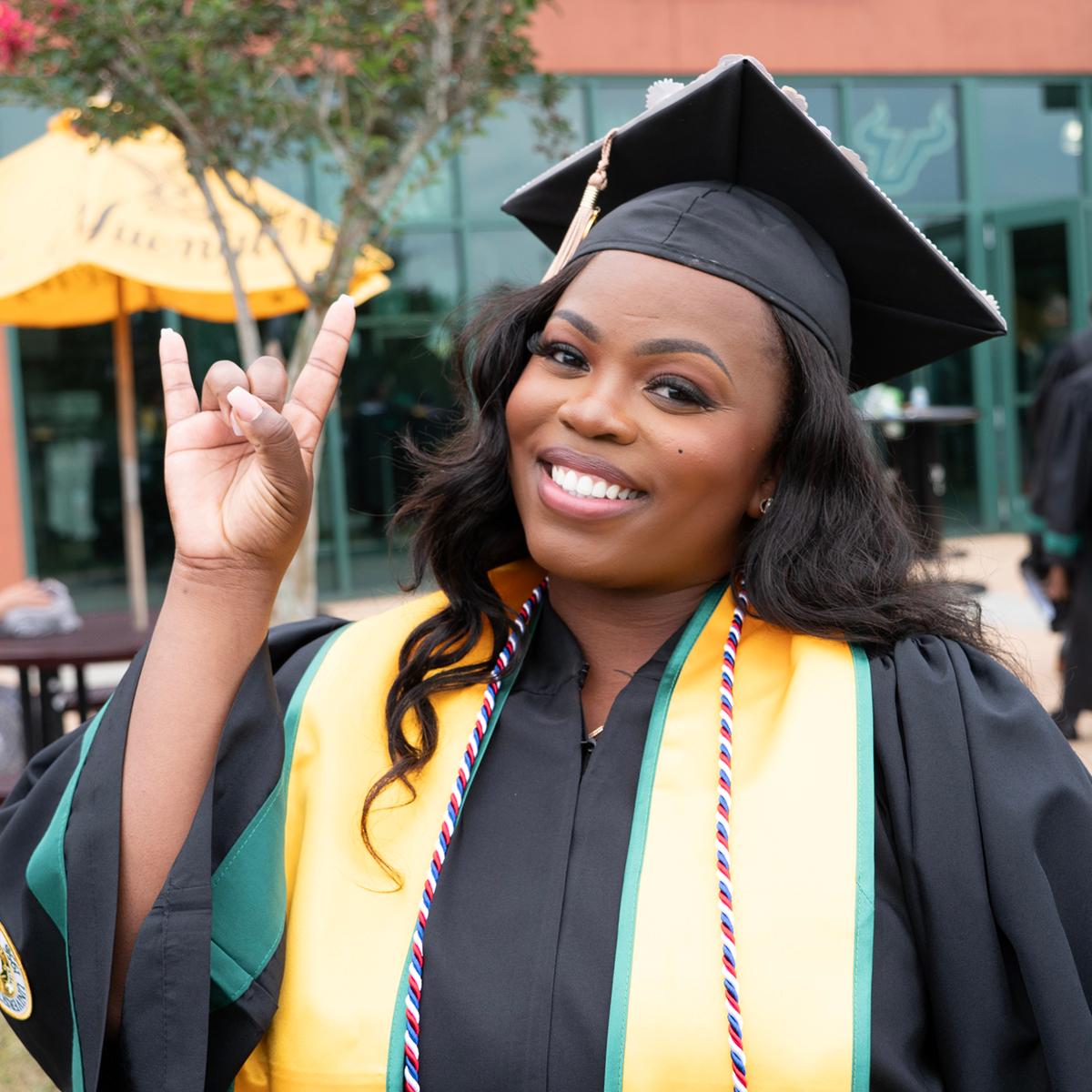 graduate at spring commencement
