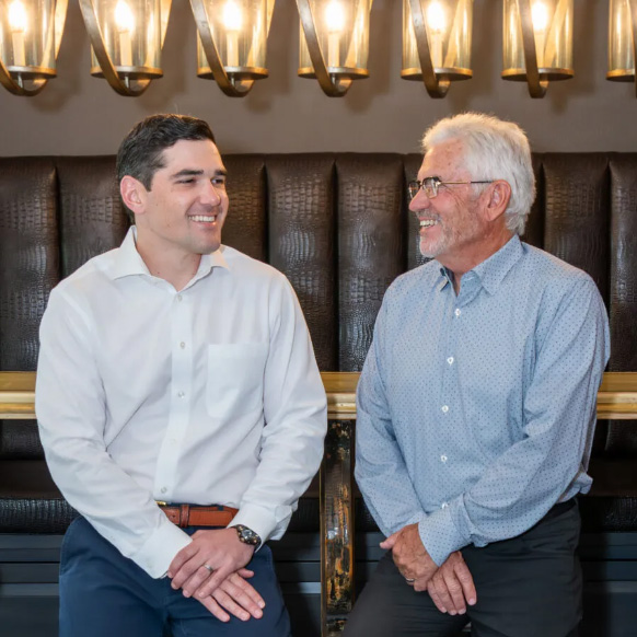portrait of mckibbon father son