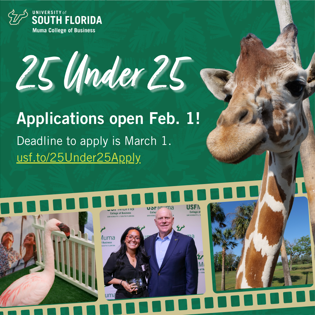 25 under 25 application graphic