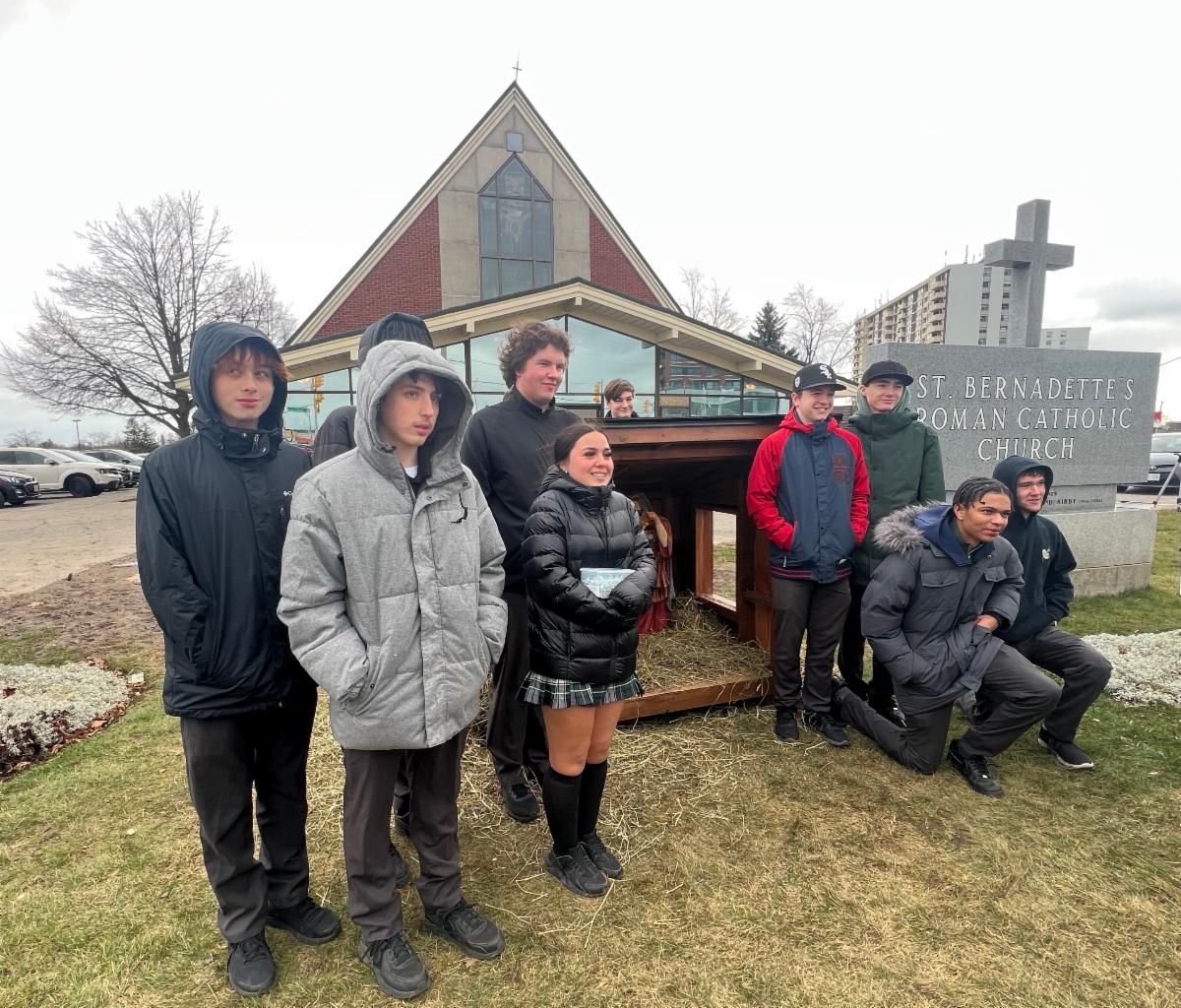 Students with nativity