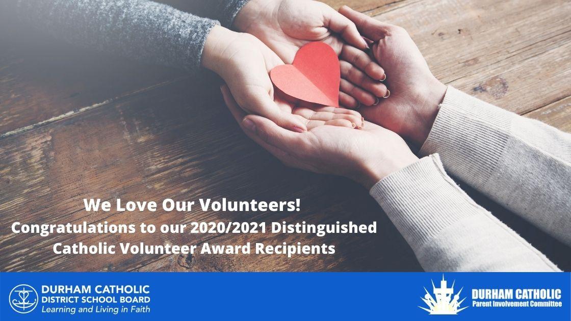 Postcard for 2021 Distinguished Catholic Volunteer Awards