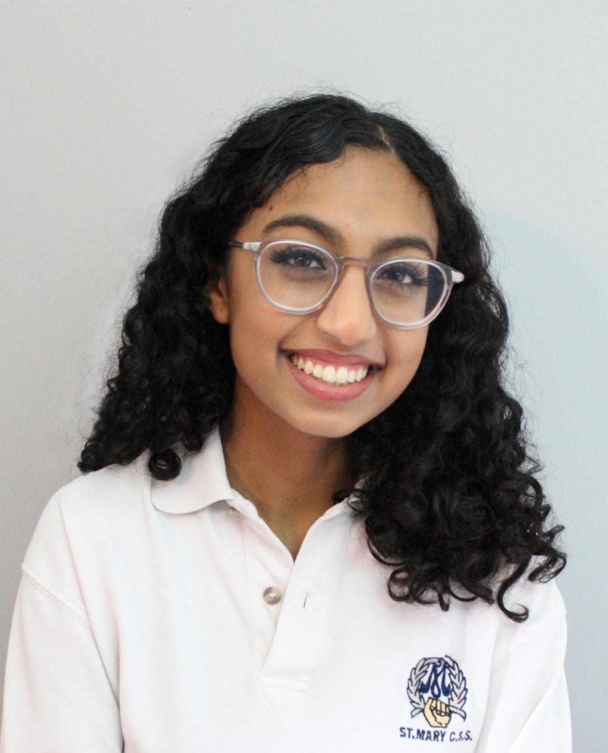Female student smiling