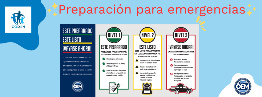 Preparacion para emergencias. Pasos para tomar.