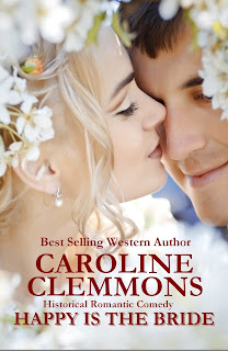 cover for Happy is the Bride by Caroline Clemmons